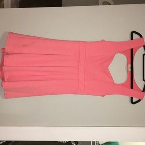 Cute open back pink dress